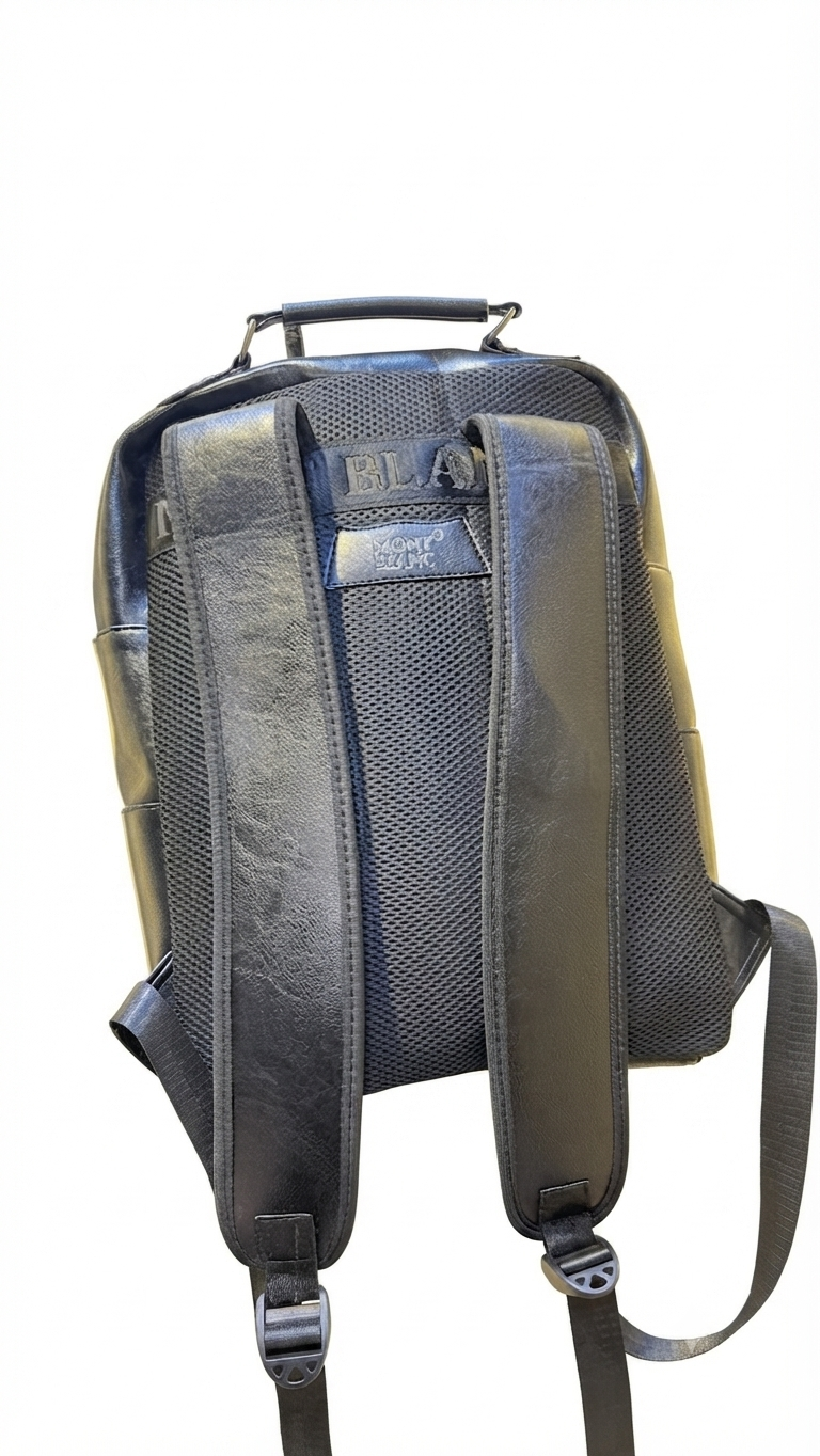Mont blank leather backpack 