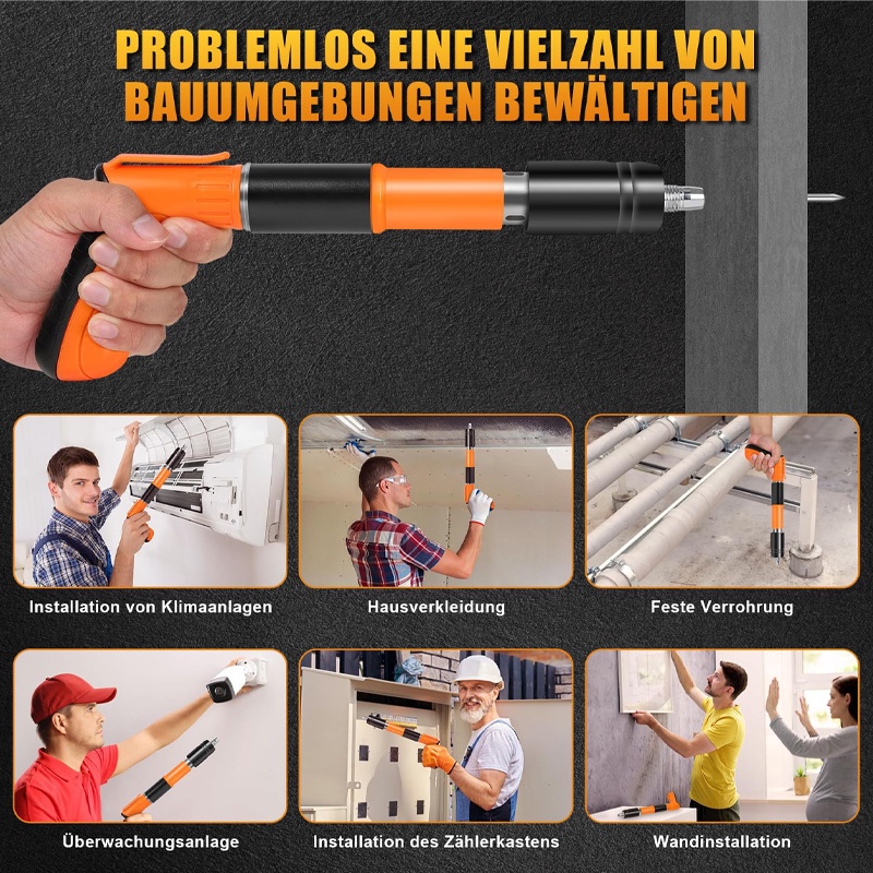FixShot Pro مسدس تثبيت مسامير احترافي – تثبيت سريع وقوي على الخرسانة والطوب بدون كهرباء