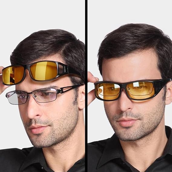 نظارات HD Vision Wrap Around للرؤية الليلية – تقلل الوهج وتوضح الرؤية أثناء القيادة
