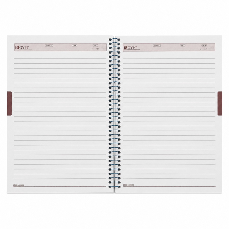 SOBHY A4 Spiral Notebook – 80 Sheets – Plastic Cover with Dividers