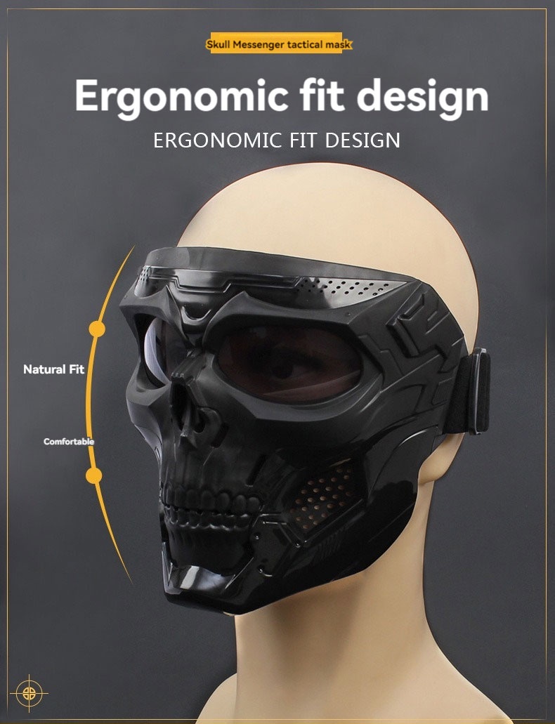 قناع الشبح Ghost Mask بحماية كاملة للوجه – مثالي لراكبي الدراجات النارية | تصميم شرس
