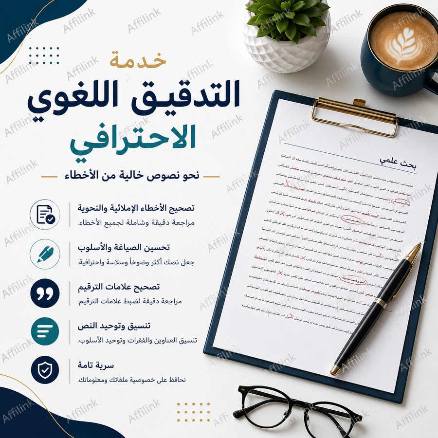 خدمة التدقيق اللغوي الاحترافي