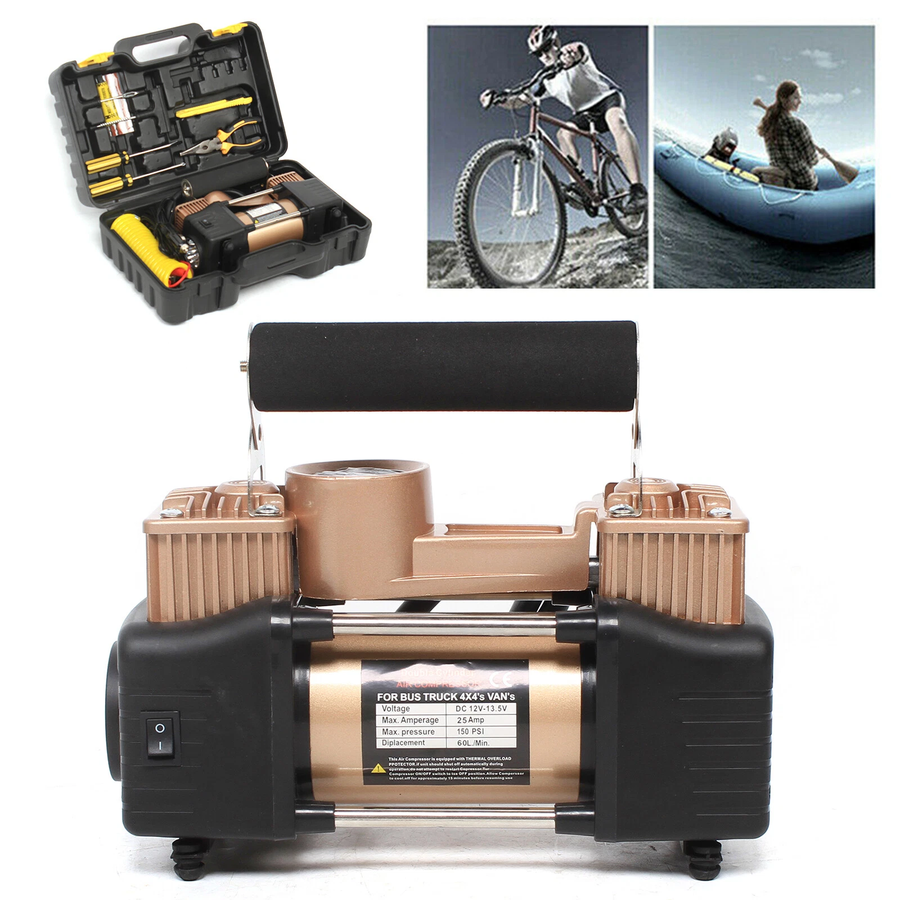 كمبروسور هواء 2 سلندر 628-4x4 – نفخ الكاوتش في ثواني بقوة ربع حصان بدون سخونة