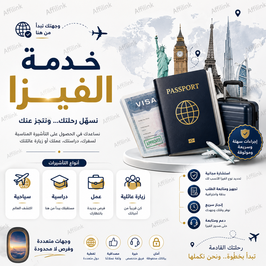 خدمة استخراج التأشيرة
