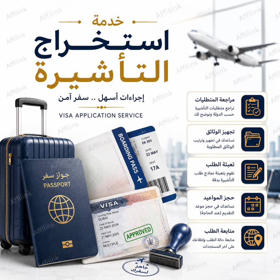 خدمة استخراج التأشيرة