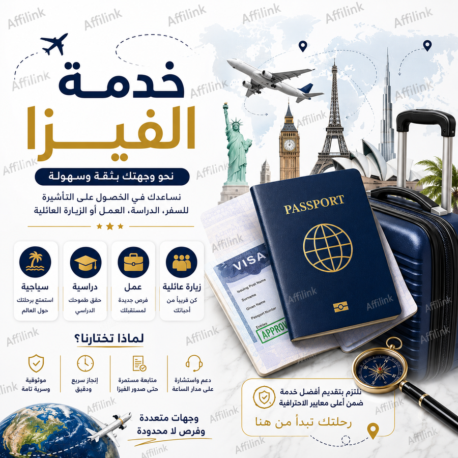 خدمة استخراج التأشيرة