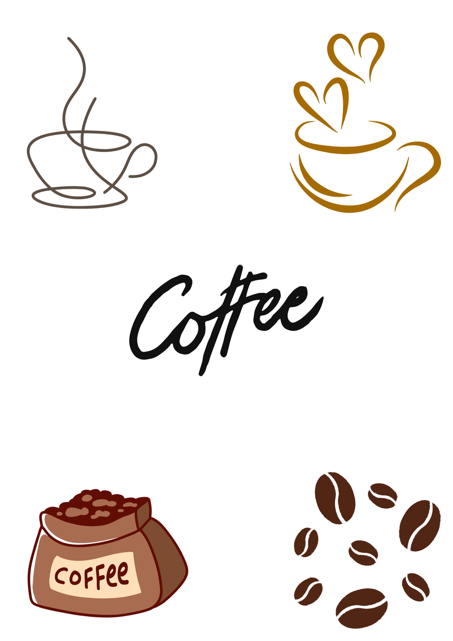 Minimal Coffee Sticker Sheet