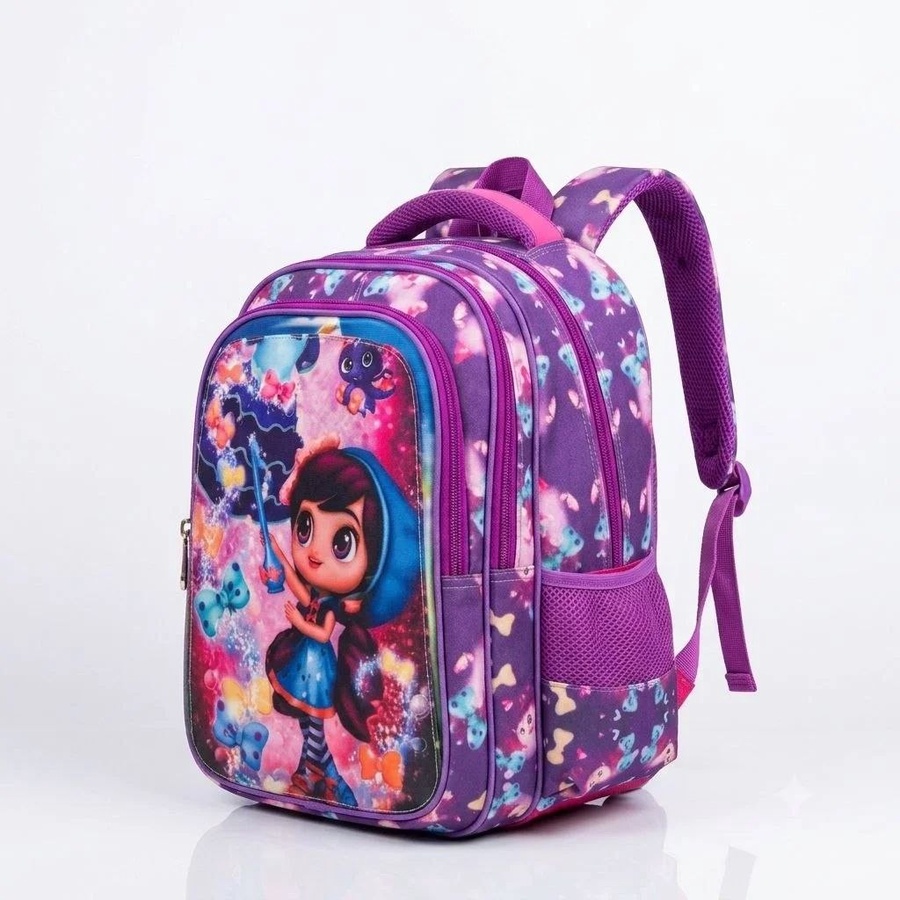 طقم شنطة مدرسة أطفالي ظهر "Golden Bag brand " قلاب 3 وشوش مقاس 14- 3 قطع| Demand & Beyond