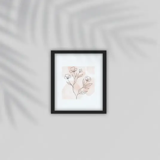 Elegant Floral Bouquet Framed Poster | 20 × 25 cm Wall Décor