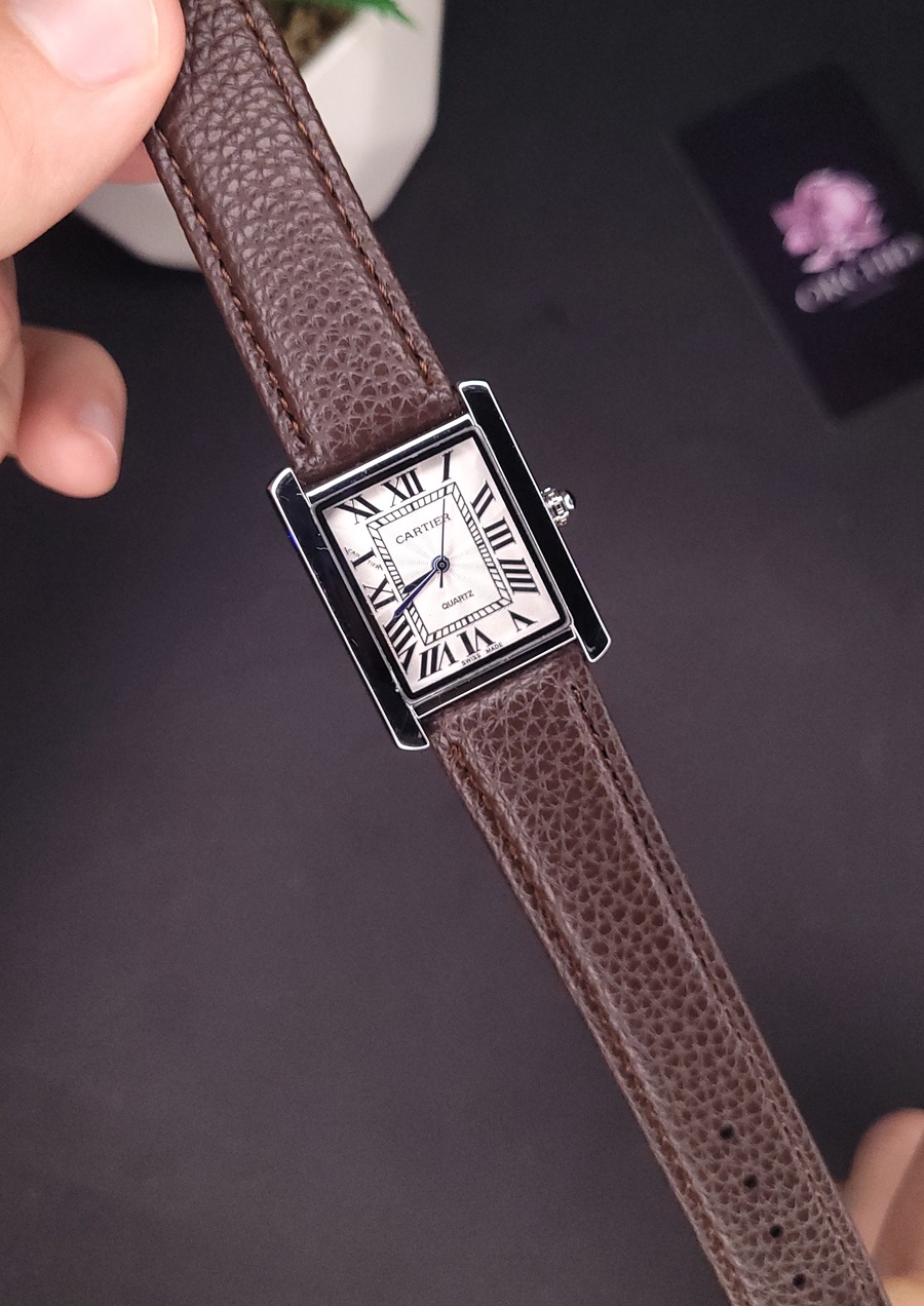 Cartier Tank Brown Leather