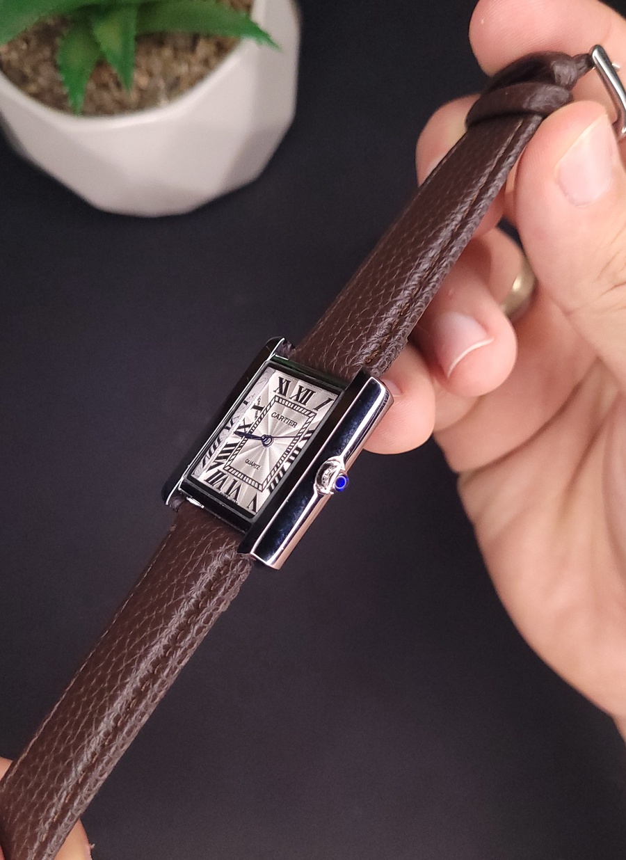 Cartier Tank Brown Leather