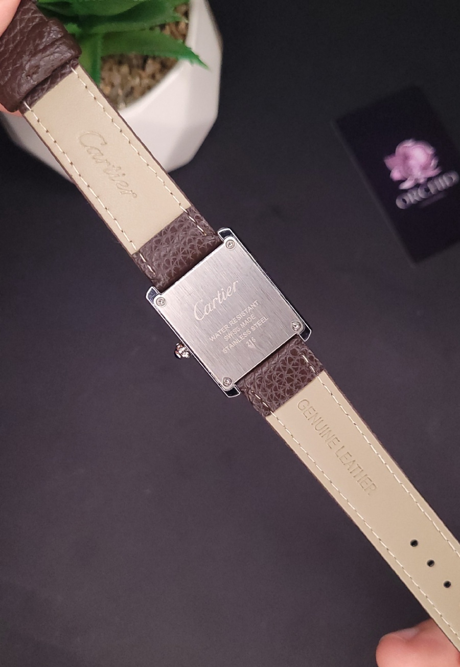 Cartier Tank Brown Leather