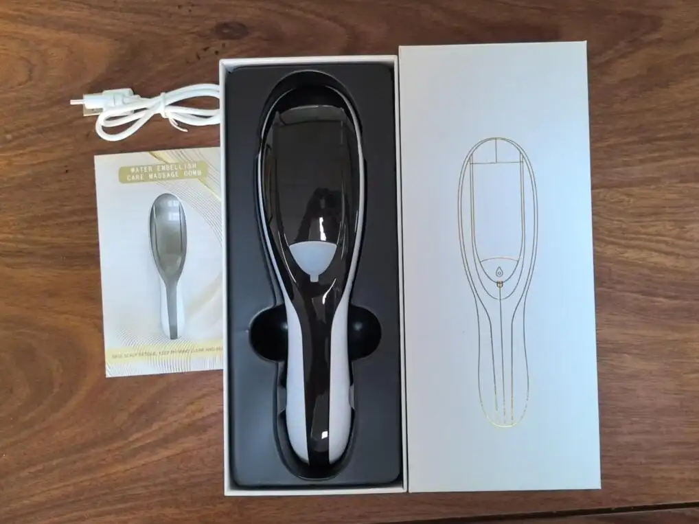 فرشاة علاج الشعر الليزرية 4 في 1 - لتكثيف الشعر وعلاج التساقط بتقنية LED