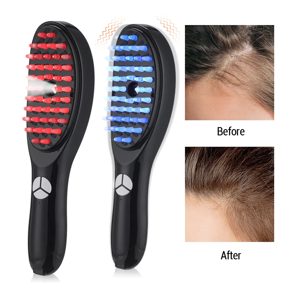 فرشاة علاج الشعر الليزرية 4 في 1 - لتكثيف الشعر وعلاج التساقط بتقنية LED