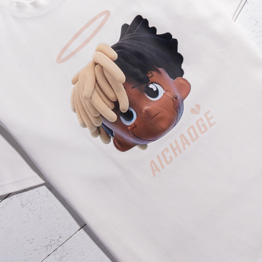 تيشيرت AICHAOGE 3D أنترلوك قطن 100% | أوفر سايز للجنسين