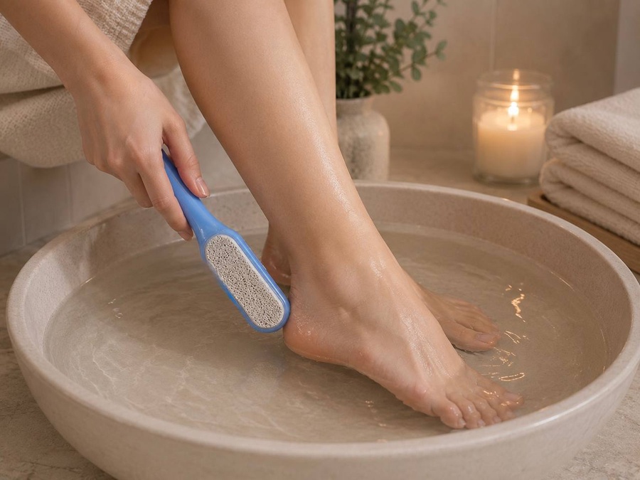 foot stone with brush | فرشاه مع حجارة القدم