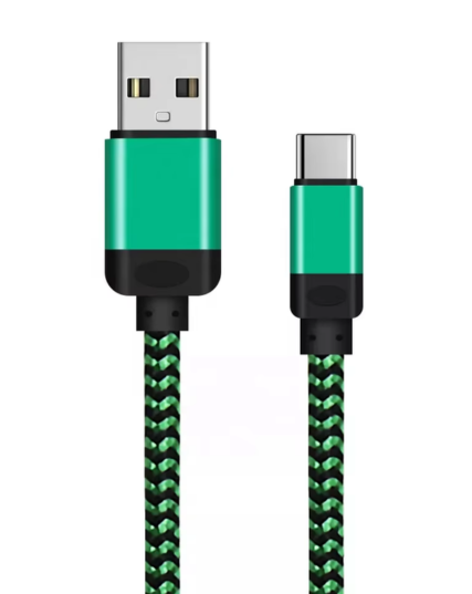 IZNC C003 USB-A to USB-C 5A Fast Charging & Data Cable, 25cm Braided Type-C Sync Cable for Android Devices