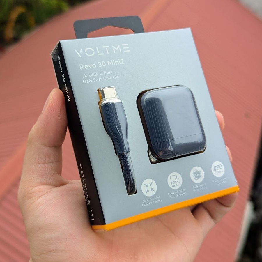 VOLTME Revo 30 Mini2 30W GaN USB-C Fast Wall Charger with USB-C Cable