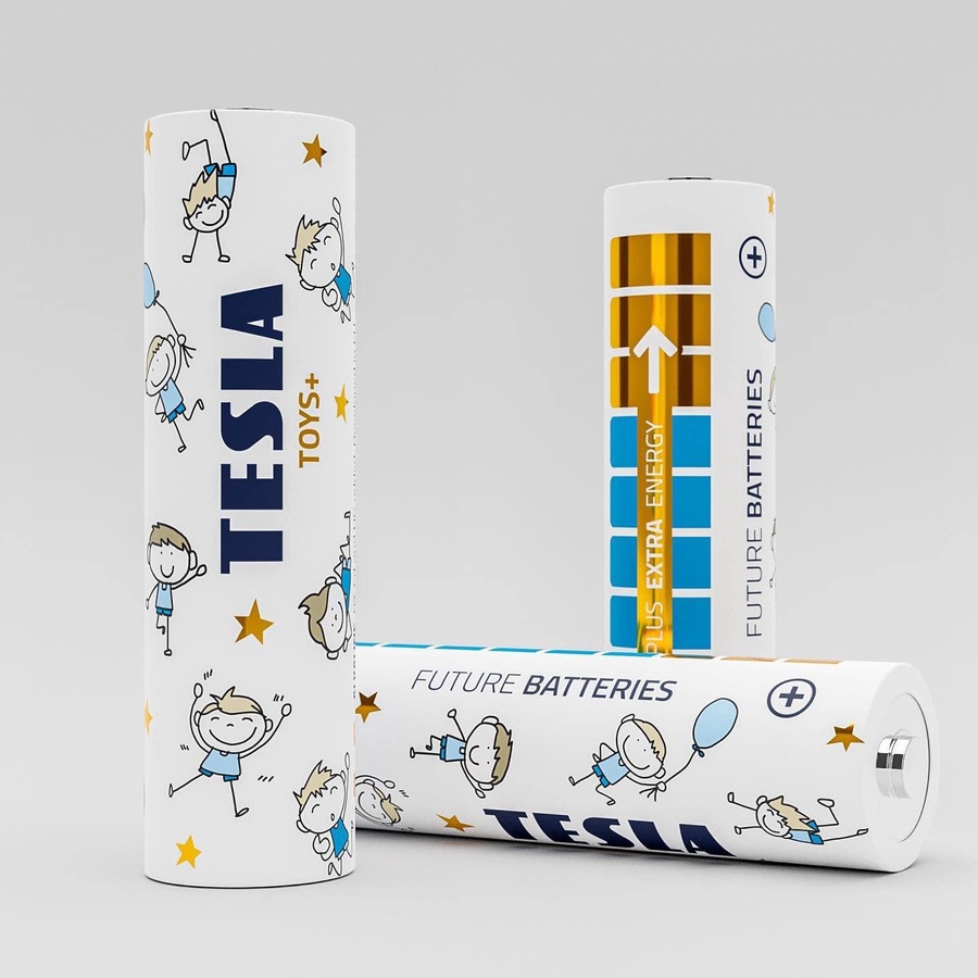 Tesla Batteries AAA LR6/1.5V TOYS+ Alkaine Plus Extra Energy Batteries BOY BLISTER FOIL 4pcs