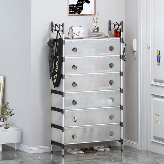 Modern Shoe Cabinet | دولاب أحذية حديث بسعة كبيرة وتهوية للمداخل والغرف