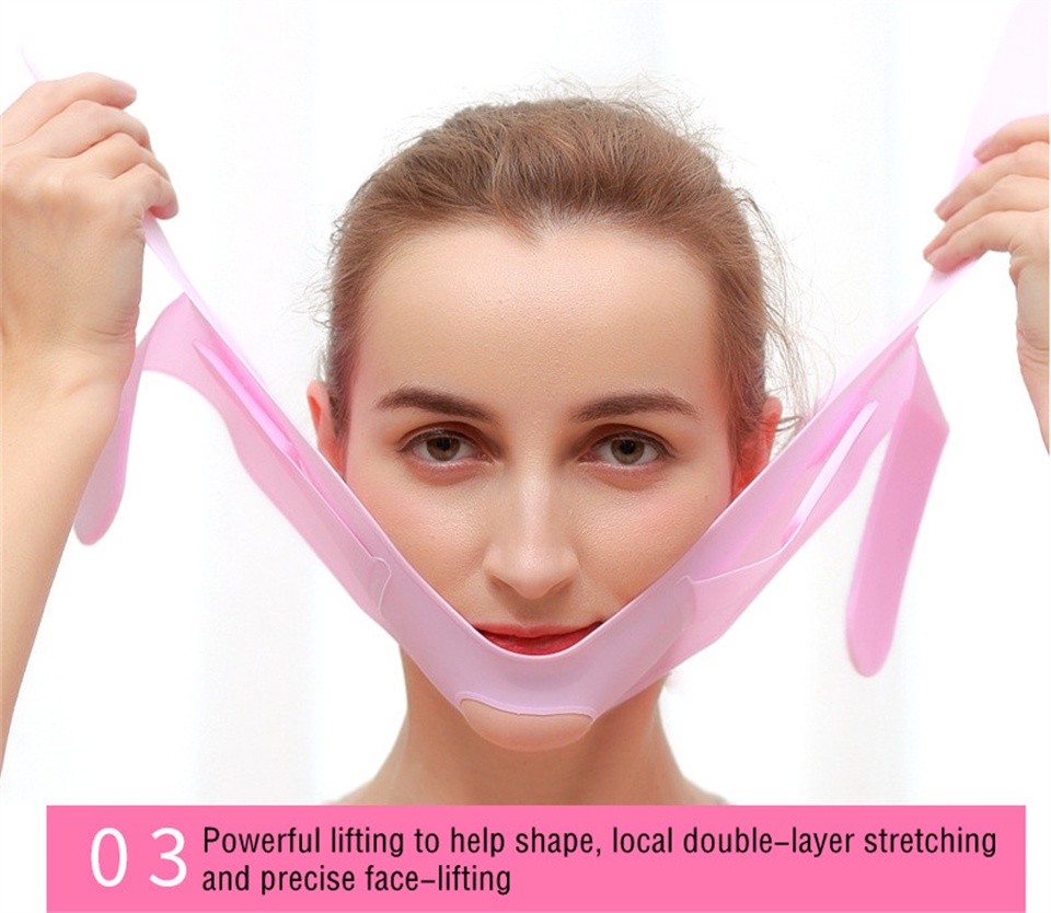 Face Lift V-Line Mask | قناع دعم الفك والذقن لتثبيت كريمات وسيروم العناية بالبشرة