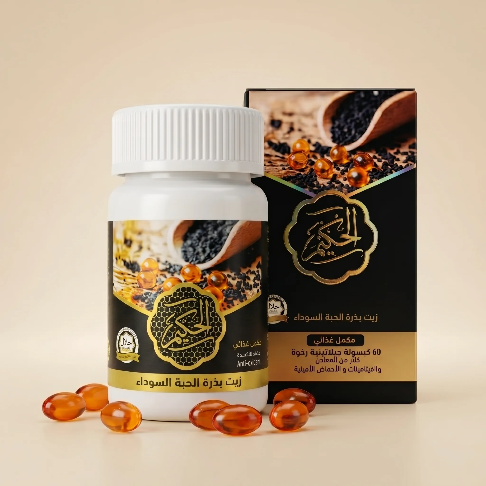 كبسولات زيت حبة البركه - 60 كبسولة