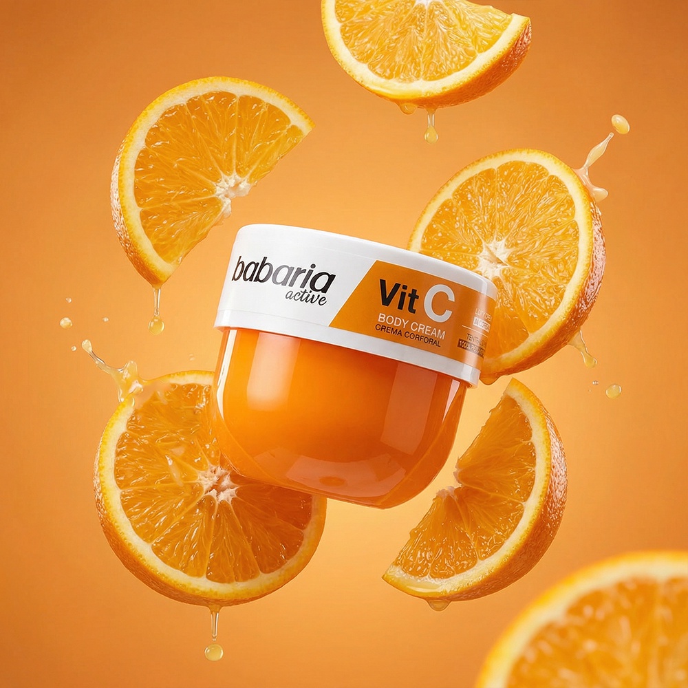 كريم الجسم المفتح والمرطب بفيتامين C من باباريا - Babaria Vitamin C Body Cream (400 مل)