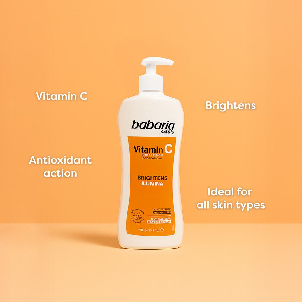 حليب الجسم المفتح والمرطب بفيتامين سي من باباريا - Babaria Vitamin C Body Milk