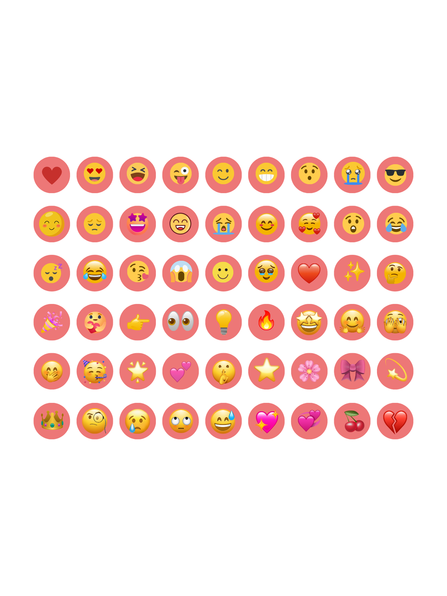 Cute Emoji Sticker Sheet – A6