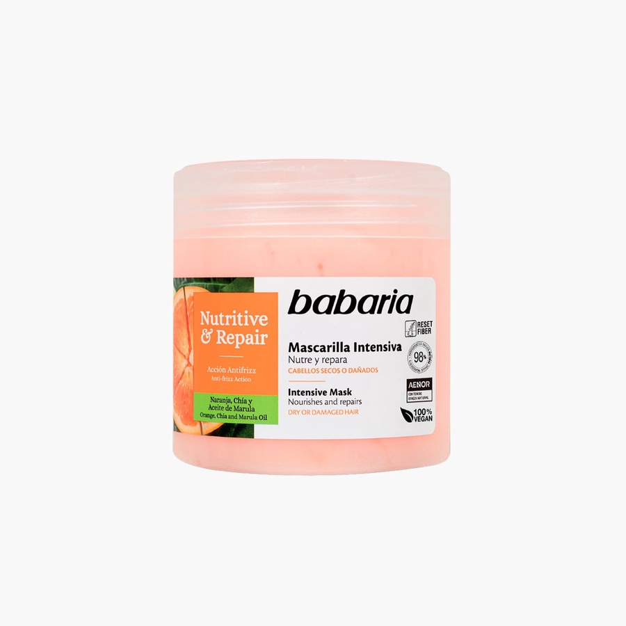 ماسك الشعر المغذي والمصلح المكثف من باباريا (500 مل) - Babaria Nutritive & Repair Intensive Mask