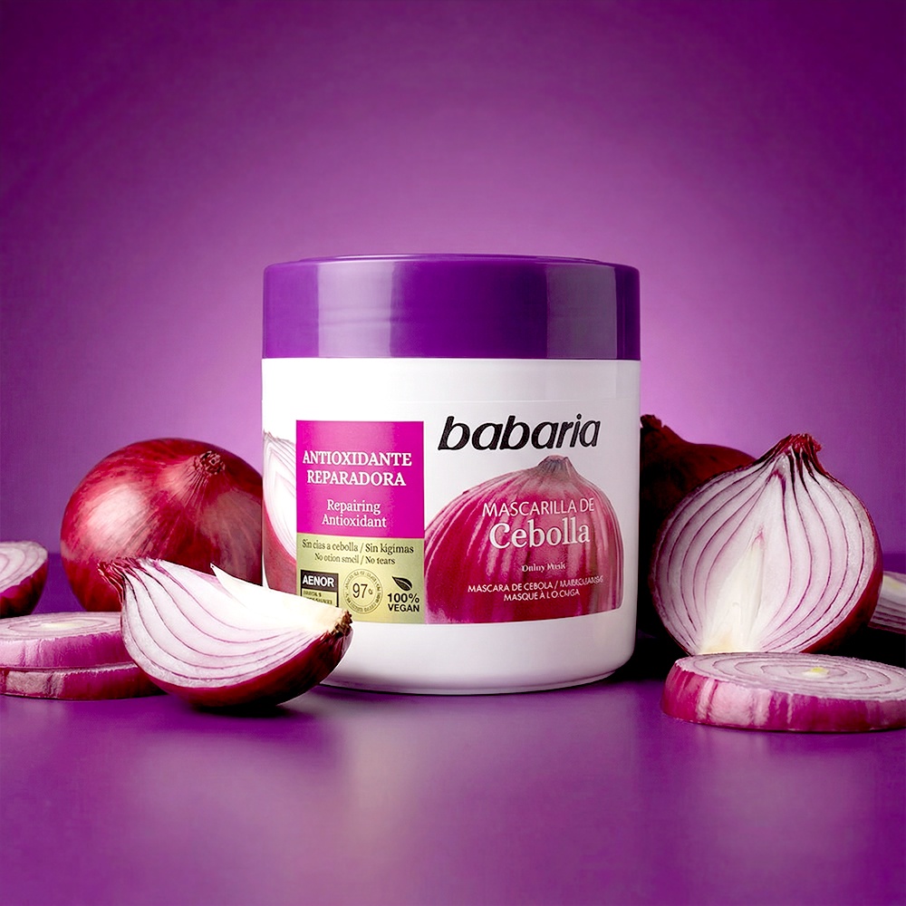 ماسك الشعر المغذي والمقوي بخلاصة البصل من باباريا (400 مل) - Babaria Onion Hair Mask
