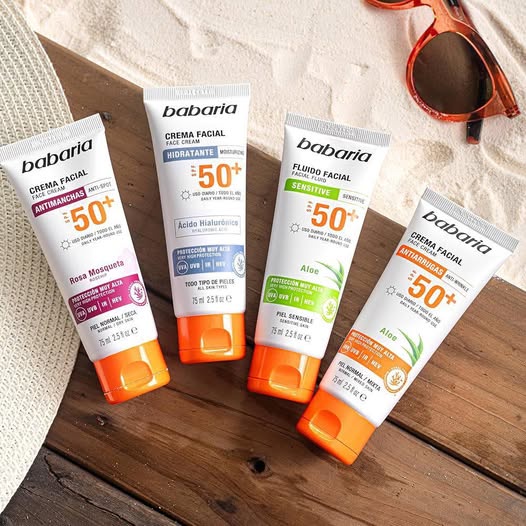 كريم واقي الشمس للوجه حماية فائقة SPF 50+ من باباريا - Babaria Facial Sunscreen SPF 50+75 غم