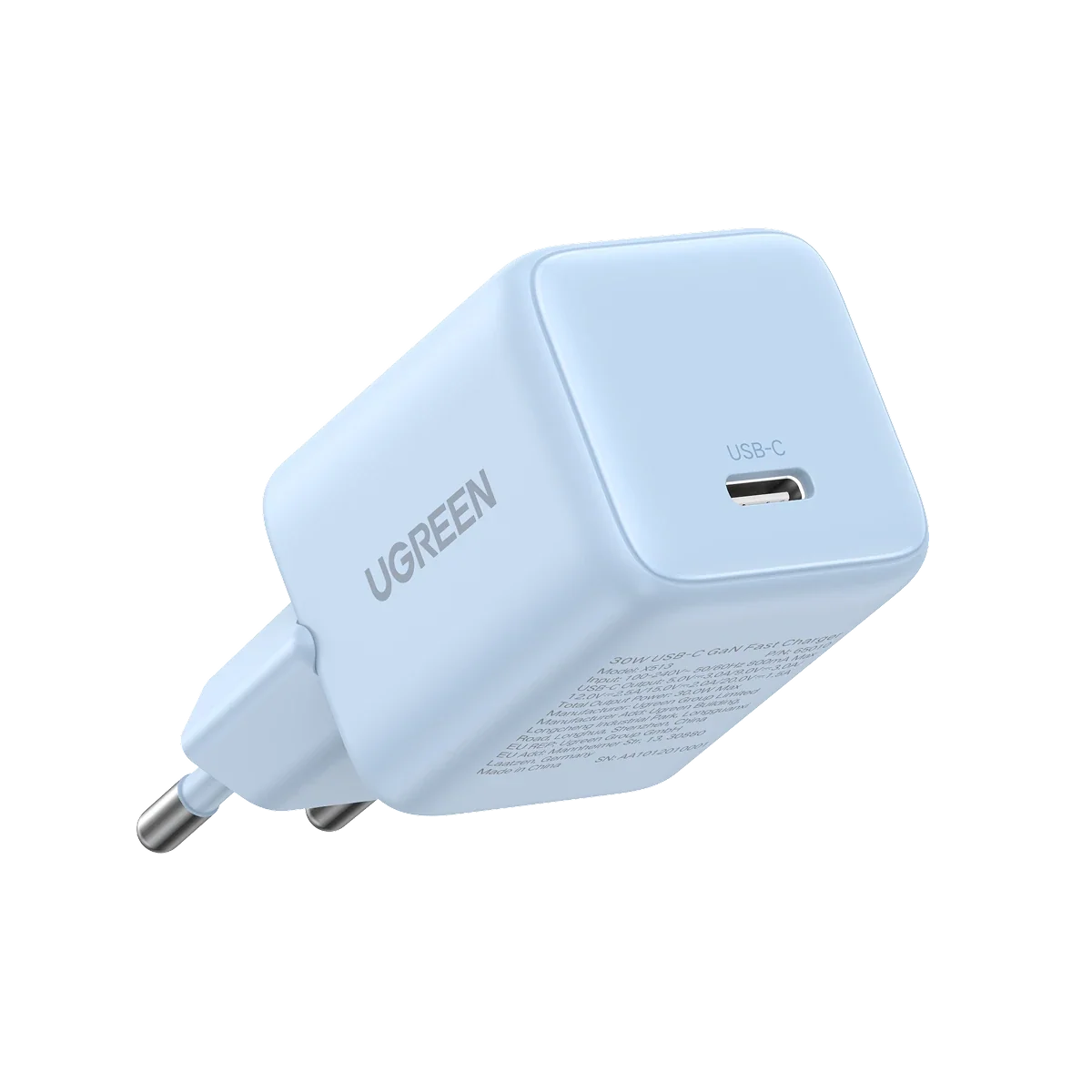 يوجرين سريع منفذ تايب سي بتقنية جان 30 واط -UGREEN USB-C GAN Fast Charger 30w X513 (ضمان 24 شهر)