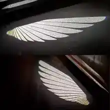 قطعة اضواء على شكل اجنحة للسيارة