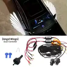 قطعة اضواء على شكل اجنحة للسيارة