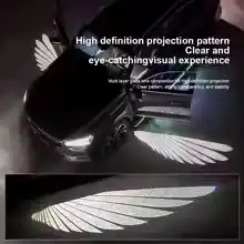 قطعة اضواء على شكل اجنحة للسيارة