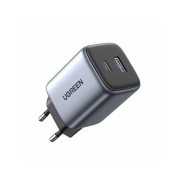 يوجرين  35 واط بمنفذين جداري بتقنية غان -UGREEN 2-Port GAN Fast Charger 35w- CD350 (ضمان 24 شهر)