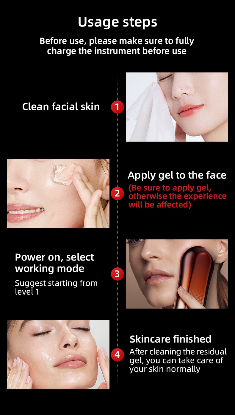 جهاز Glowlift Pro لشد الوجه - تقنية LED والاهتزاز الصوتي لبشرة شابة وخالية من التجاعيد
