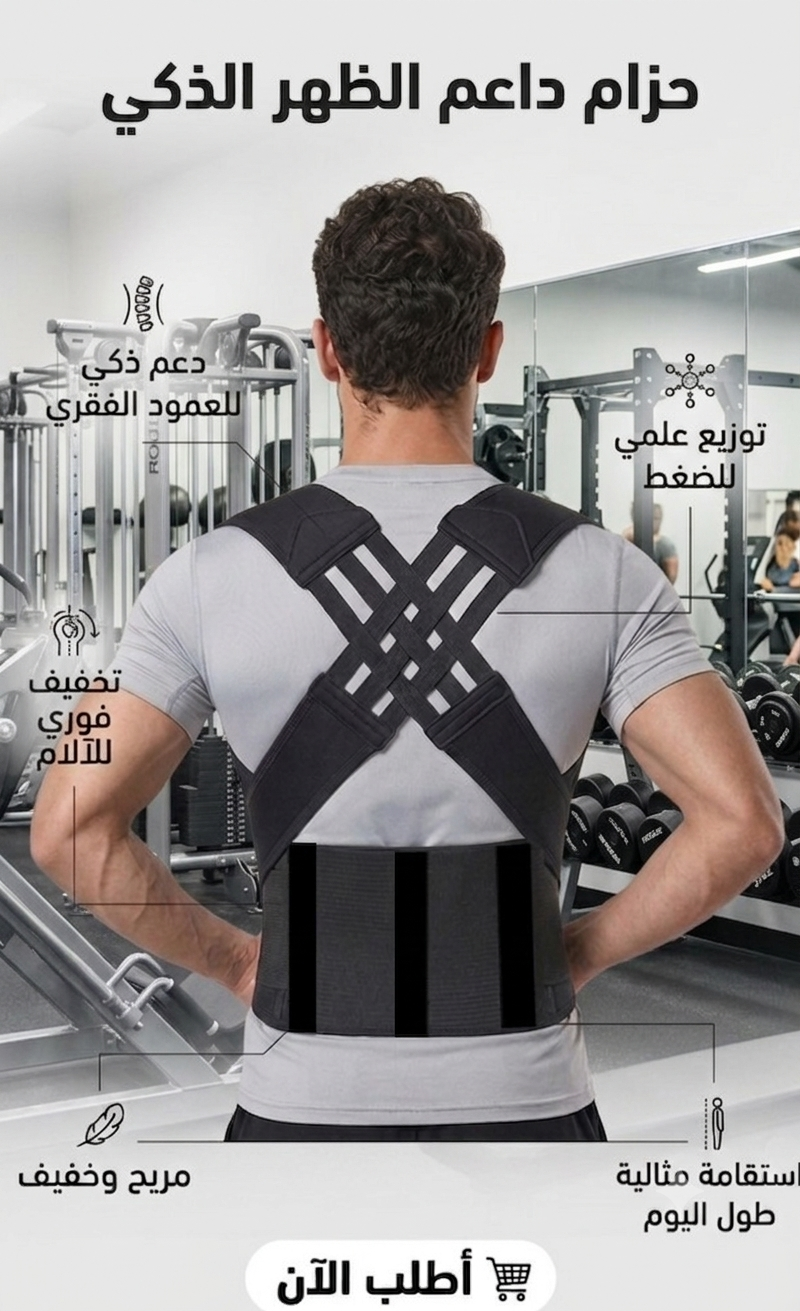حزام الظهر الذكي - راحة فورية ودعم متوازن لظهرك