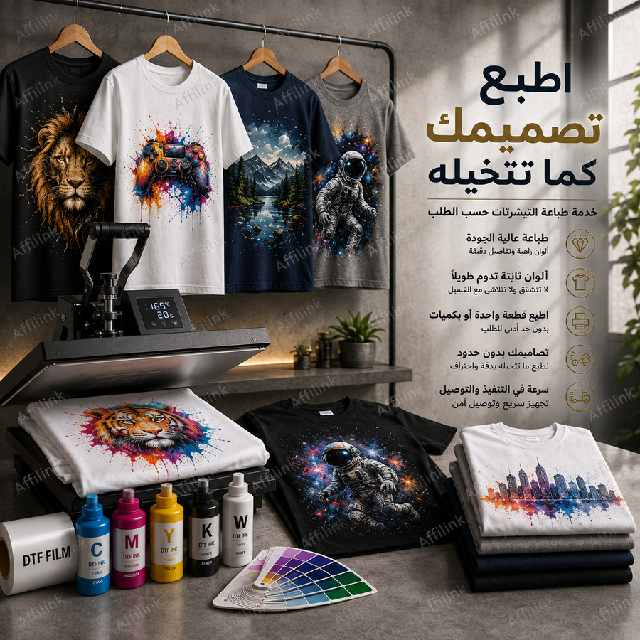 طباعة التيشيرتات حسب الطلب