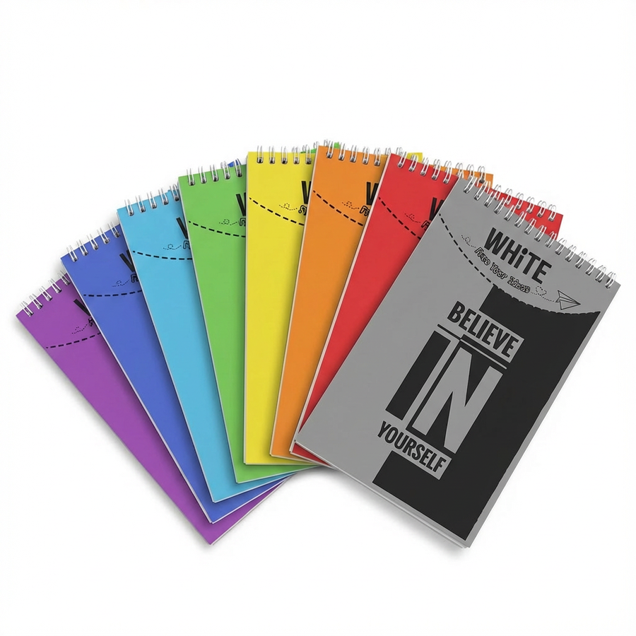 SOBHY A5 Top Spiral Notebook – 50 Sheets – Plain Paper – Believe