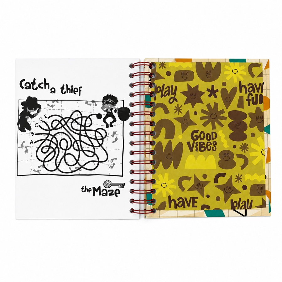 SOBHY Mini Spiral Notebook – 90 Sheets – Hard Cover – 11.5 × 14 cm