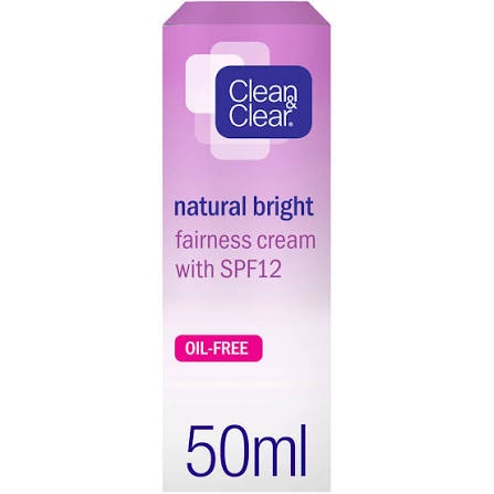 كريم مرطب لتفتيح البشرة والإشراقة الطبيعية مع واقي شمس SPF 15 من كلين آند كلير (50 مل) - Clean & Clear Fairness Moisturiser SPF 15