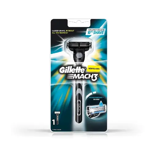 ماكينة حلاقة جيليت ماك 3 للرجال (شفرات ثلاثية متطورة) - Gillette Mach3 Razor