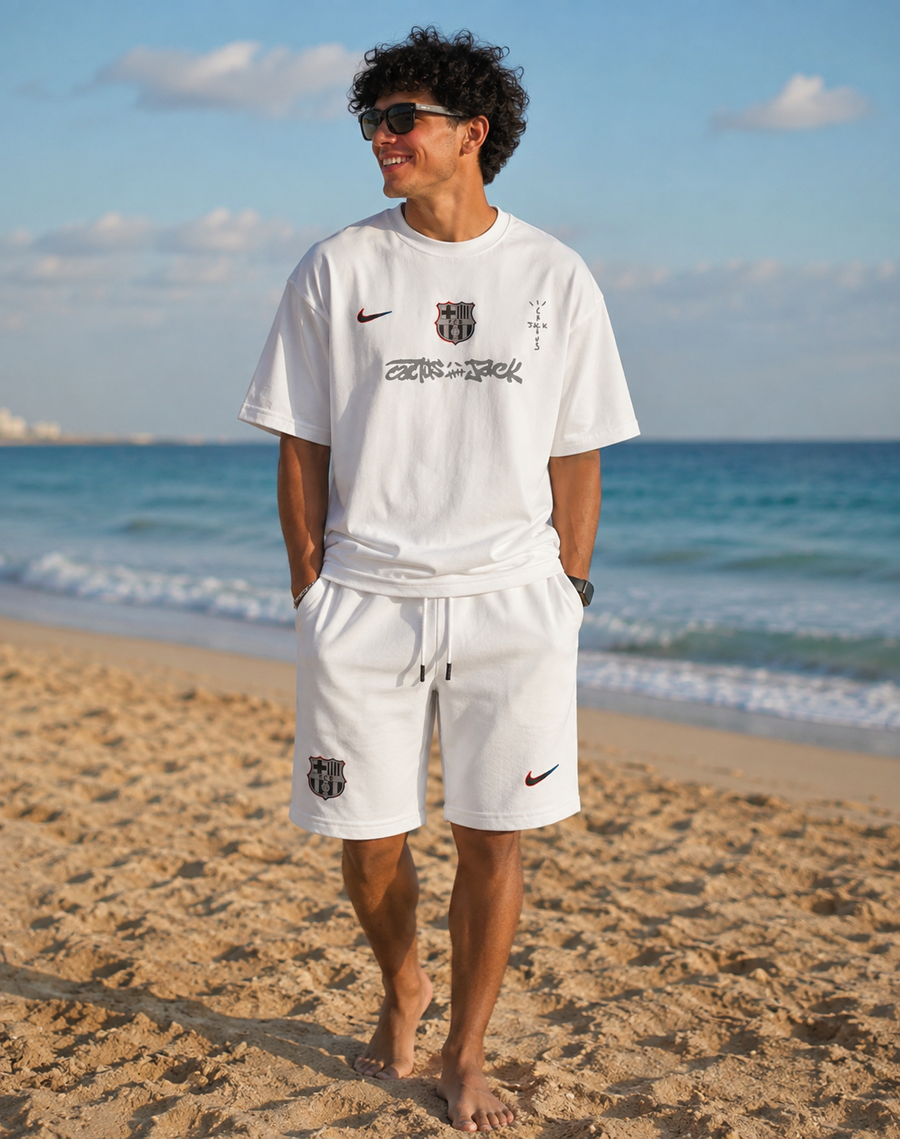 Barcelona White Summer Suit