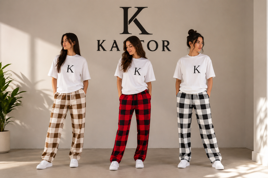 Plaid Summer Cotton Pants – Unisex