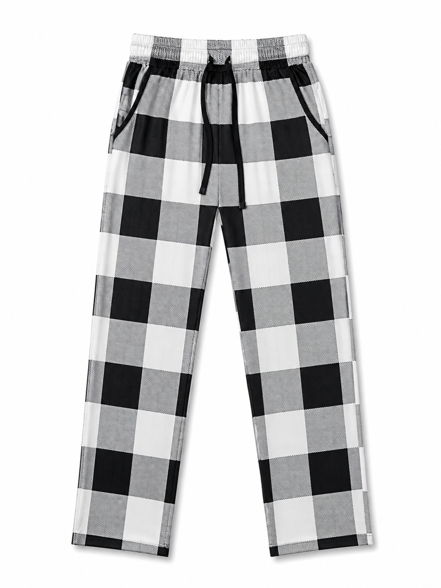 Plaid Summer Cotton Pants – Unisex