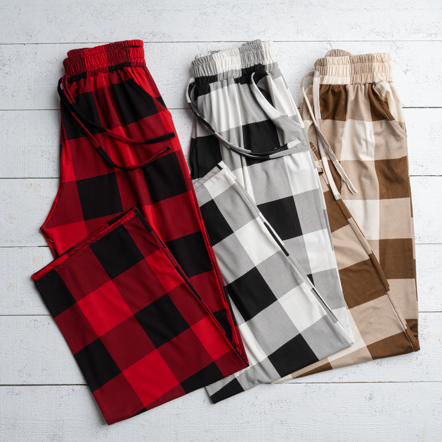 Plaid Summer Cotton Pants – Unisex