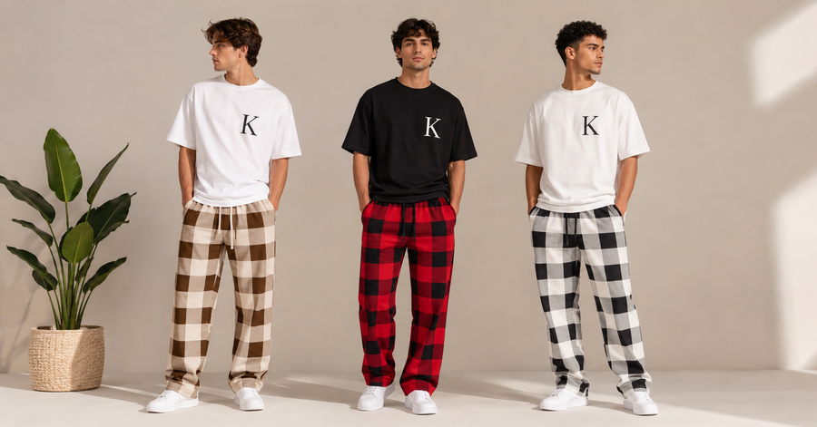 Plaid Summer Cotton Pants – Unisex