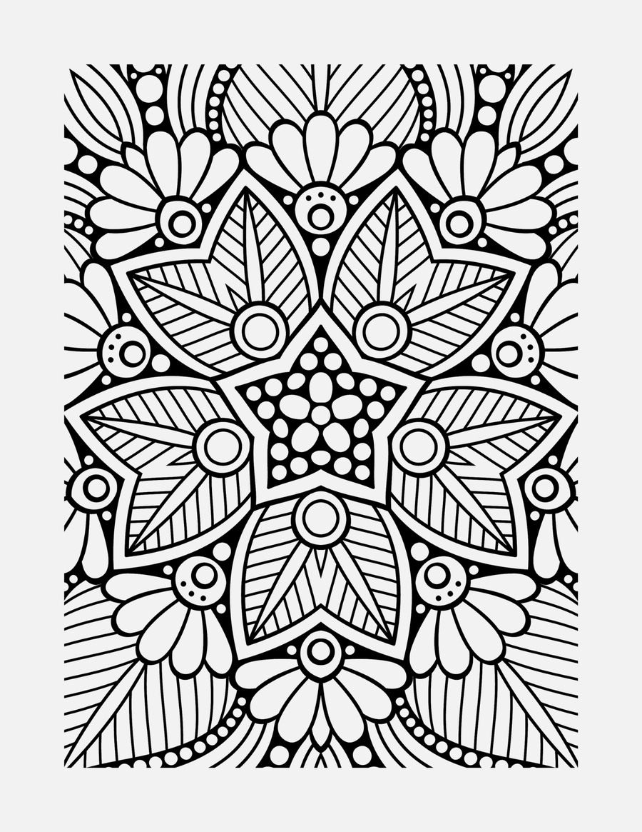 Blooming Mandalas | Floral Mandala Coloring Book